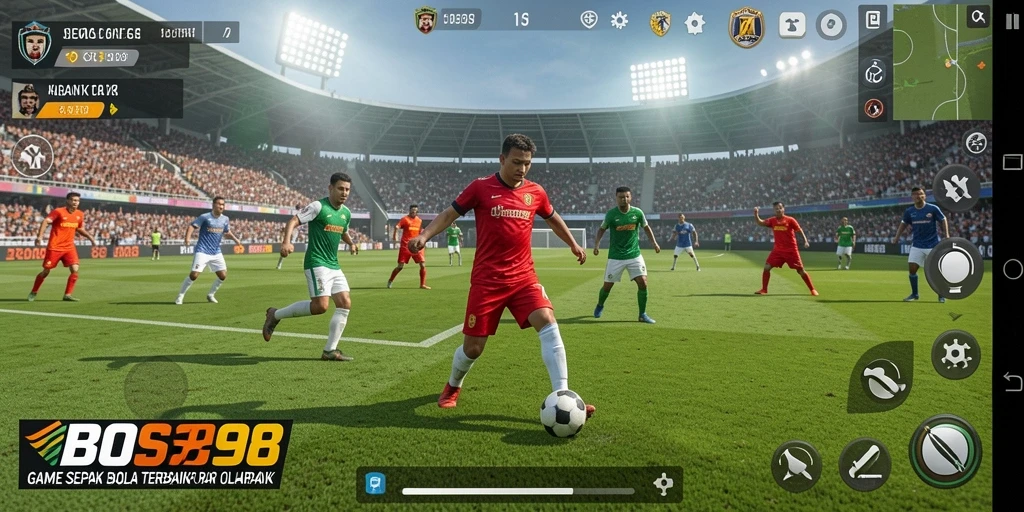 Tampilan gameplay yang memukau dari BOS898 dalam aksi sepak bola.