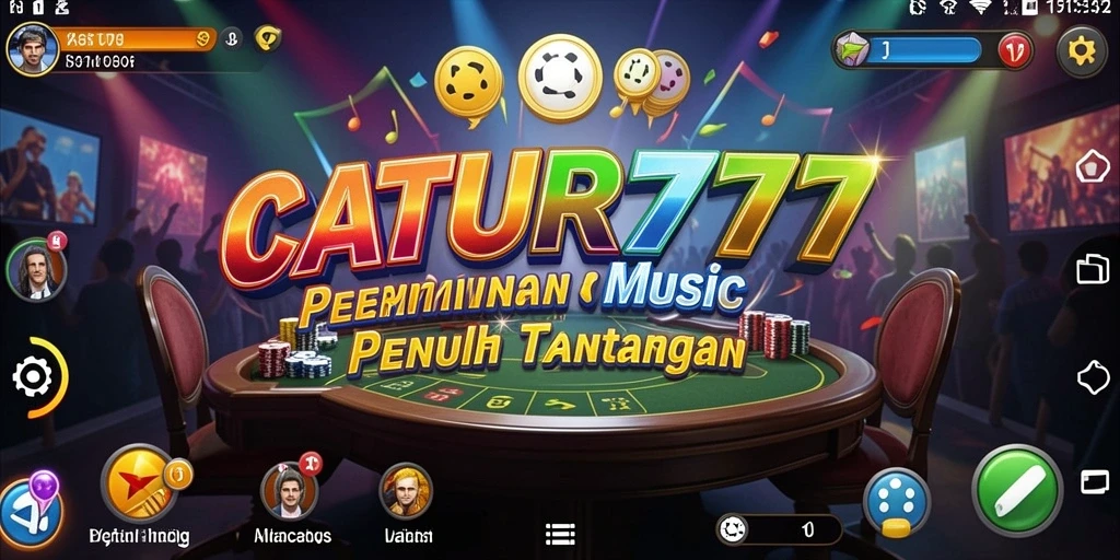 Screenshot CATUR777 menampilkan pengalaman bermain musik yang seru.