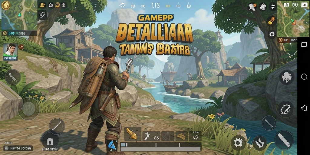 Tangkapan layar GAMERP menampilkan petualangan mendebarkan di dunia terbuka.