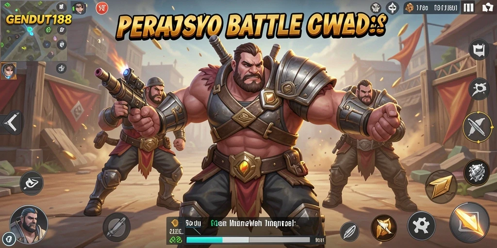 Screenshot utama GENDUT188 menampilkan aksi pertarungan Battle Royale yang intens.