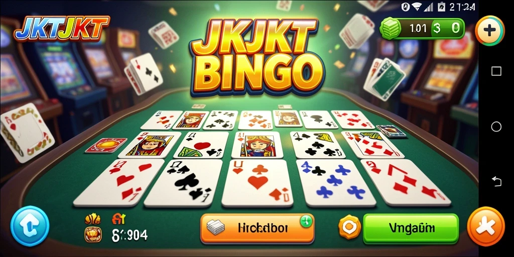 Gameplay seru Bingo di JKTJKT dengan tampilan antarmuka menarik.