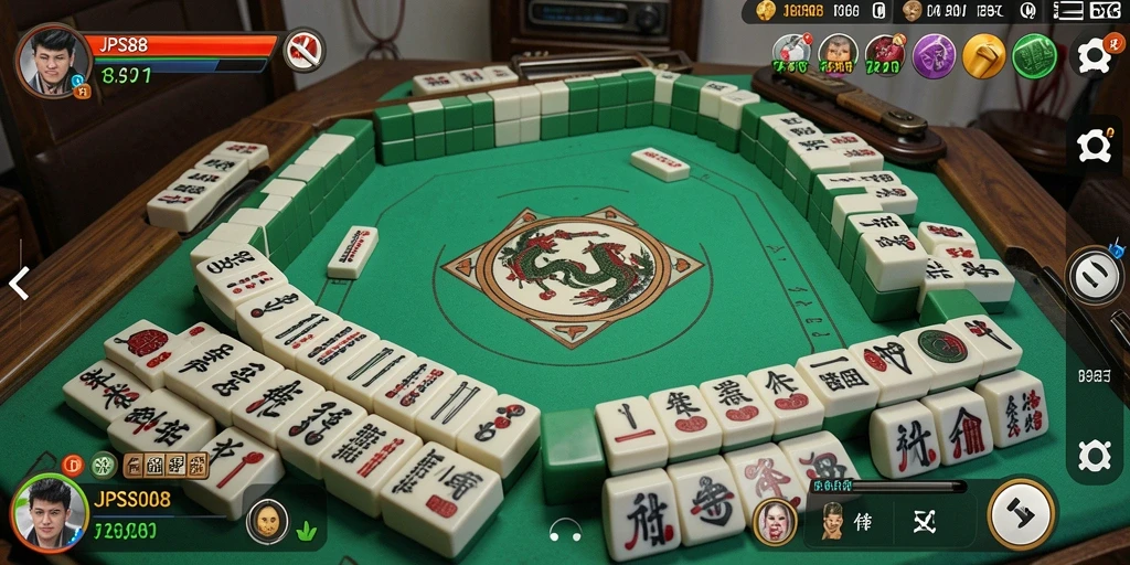 Tampilan screenshot JPS88 dengan gameplay Mahjong yang seru.