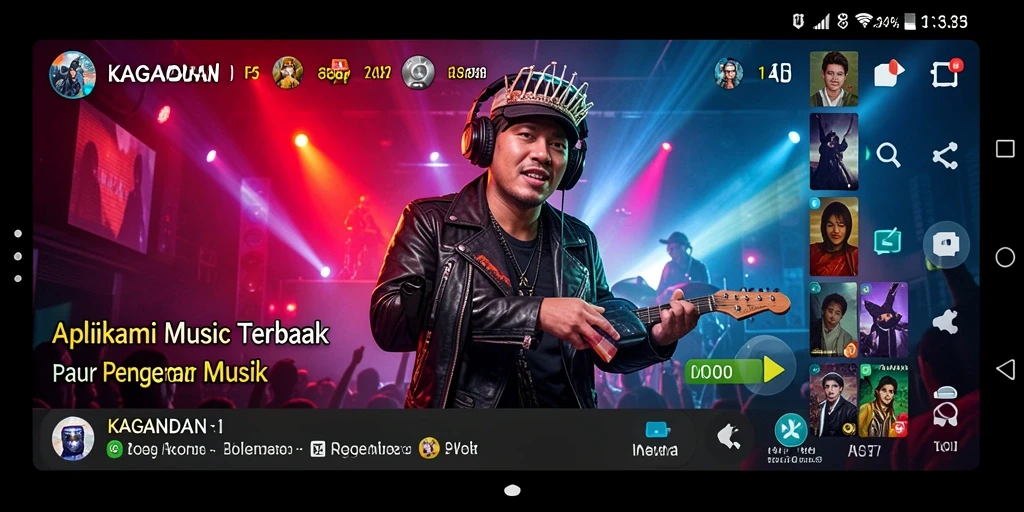 Screenshot gameplay KAGANDAN menampilkan pengalaman musik yang interaktif.