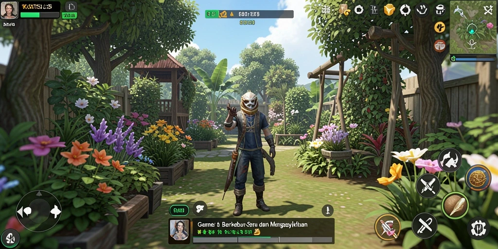 Gameplay KATSU5 yang seru dalam bertani dan merawat hewan.