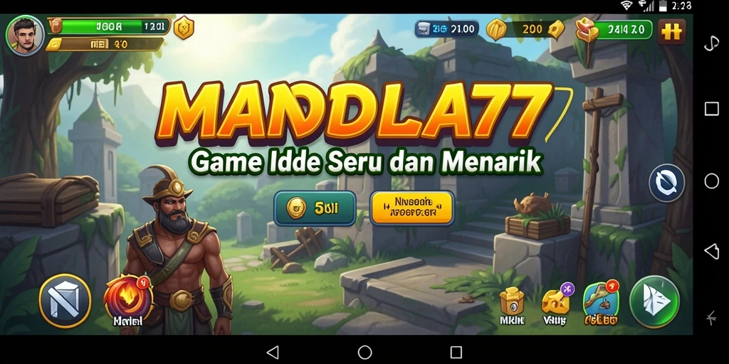 Tangkapan layar dari gameplay MANDALA77 yang menampilkan aksi Idle yang menarik.