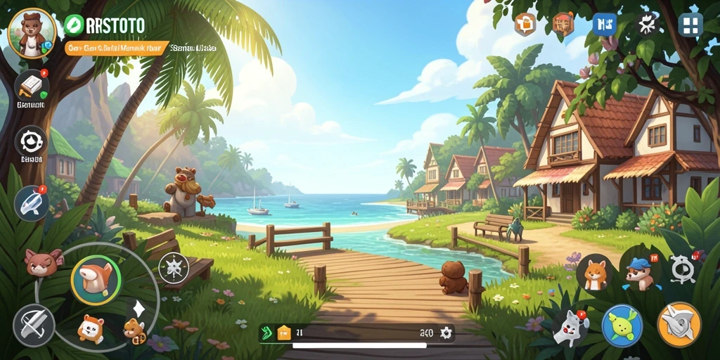 Tampilan menarik dari gameplay <strong>ORISTOTO</strong> yang penuh warna.