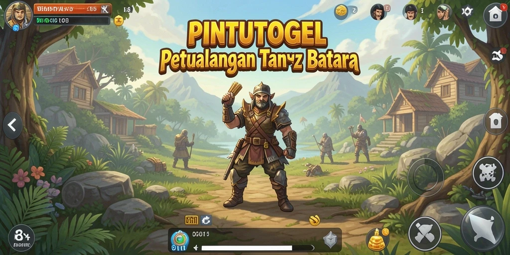 Screenshot dari gameplay PINTUTOGEL yang menampilkan dunia terbuka yang luas.