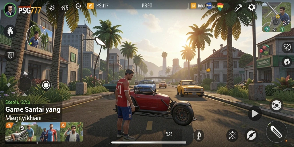 Screenshot PSG77 menampilkan gameplay yang seru dan interaktif.