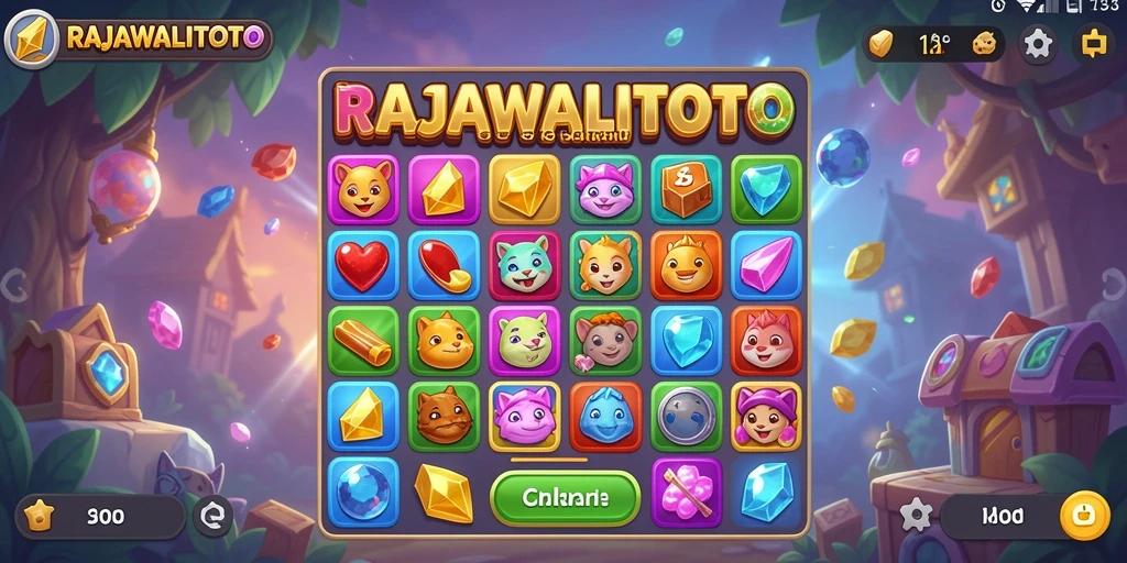 Tampilan gameplay seru dari RAJAWALITOTO dalam kategori Match-3.