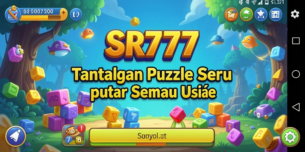 Screenshot gameplay SR777 menampilkan serunya tantangan Puzzle.